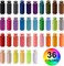 72pcs Sewing Thread kit, 36 Colors Sewing Machine Threads, Prewound Bobbins Sewing Threads Kit, Sewing Machine Thread Assortment, 400 Yards per Spools Polyester Thread